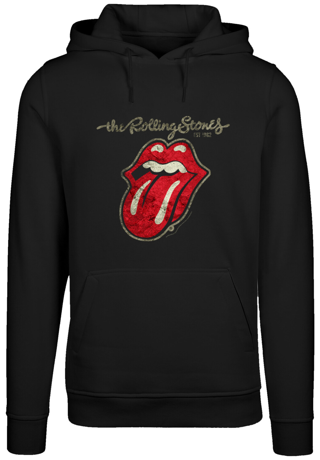 

Пуловер F4NT4STIC Hoodie The Rolling Stones Plastered Tongue Washed, черный