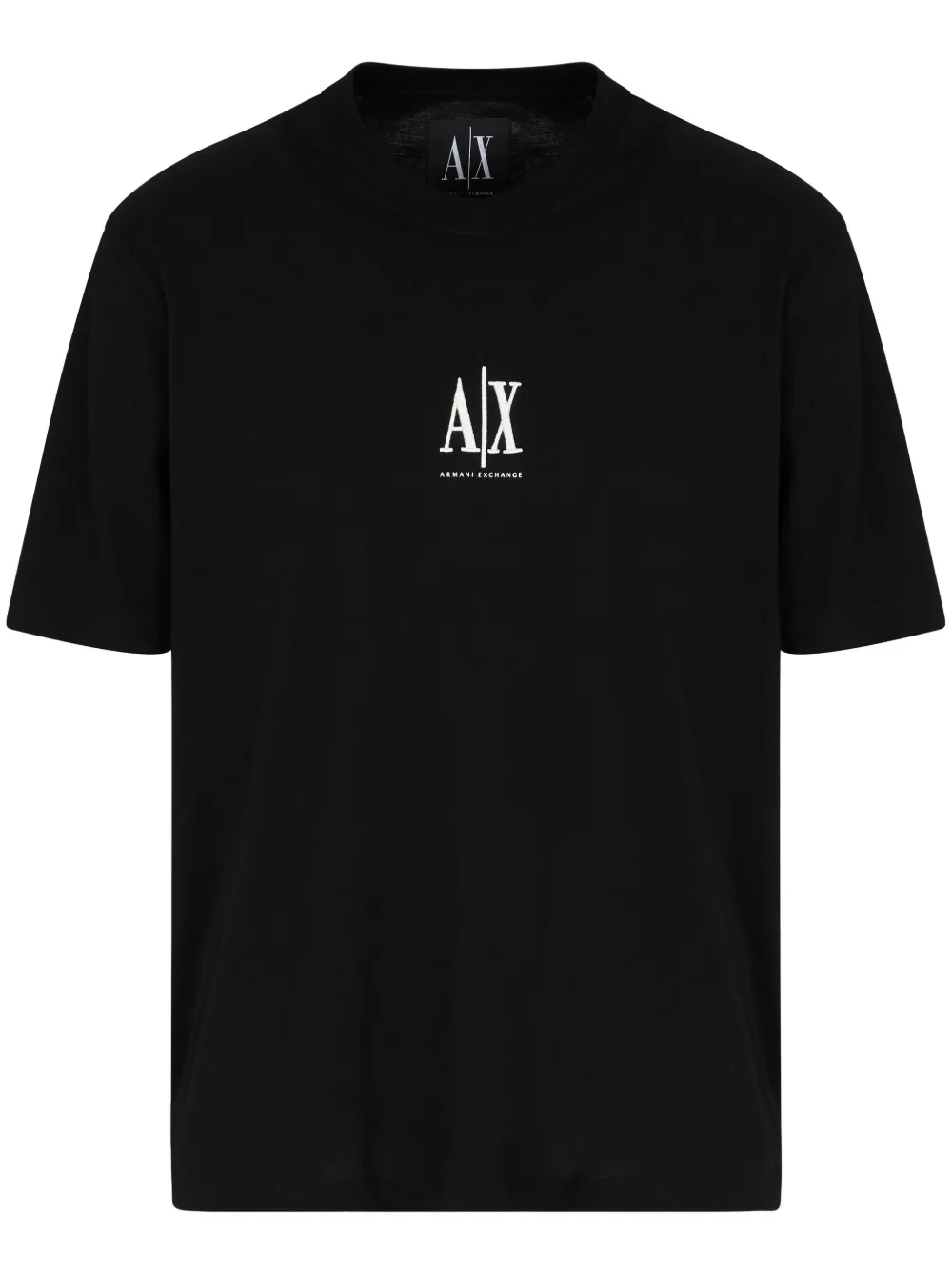 

Футболка с вышитым логотипом Armani Exchange, черный