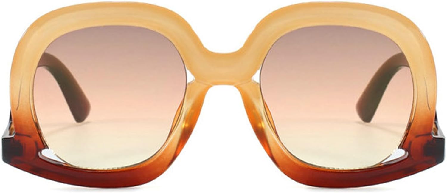 

Willochra Модные уникальные овальные солнцезащитные очки для женщин, яркие градиентные очки с леопардовым принтом, защита от УФ-излучения UV400, модные полые солнцезащитные очки для мужчин, C7