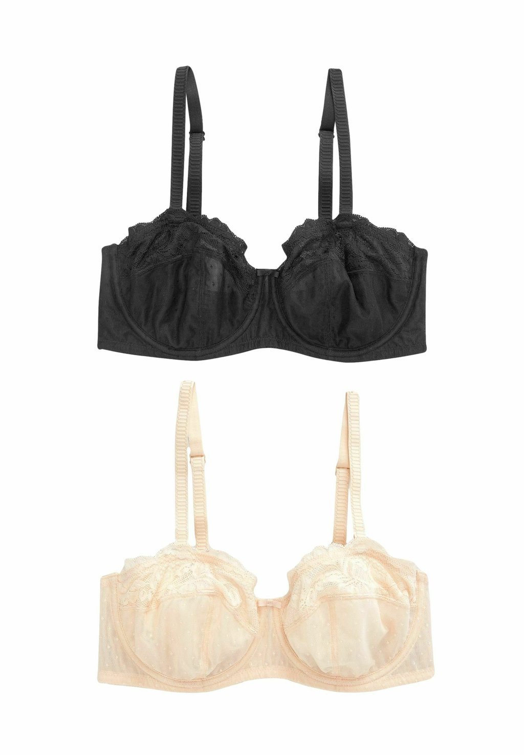 

Бюстгальтер с регулируемыми бретелями NUDE/WHITE LIZZIE NON-PADDED TWO PACK Next, цвет Mottled Black