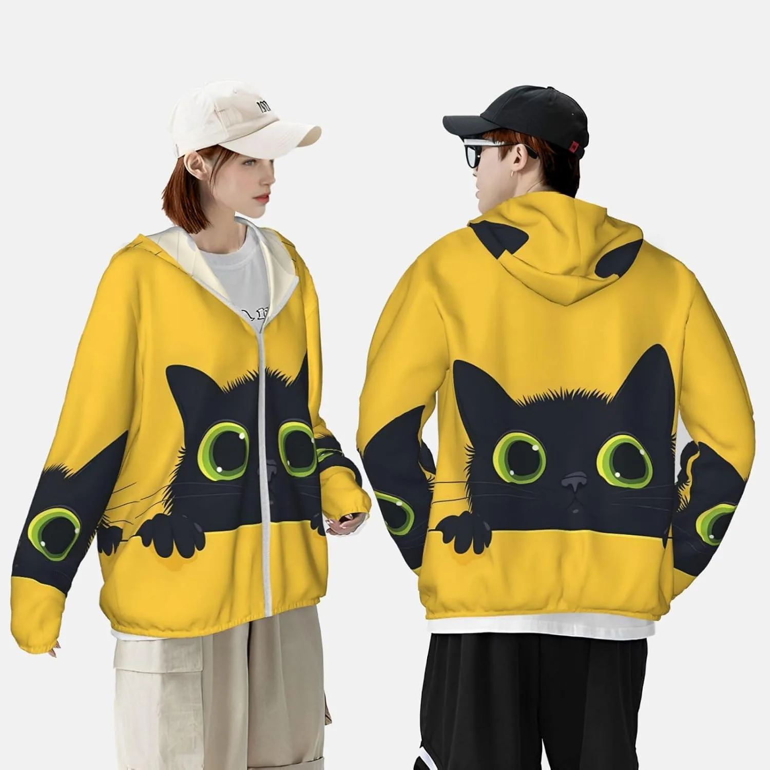 Куртка-толстовка Cat Curiosity с защитой от солнца, легкая, на молнии — фото 3