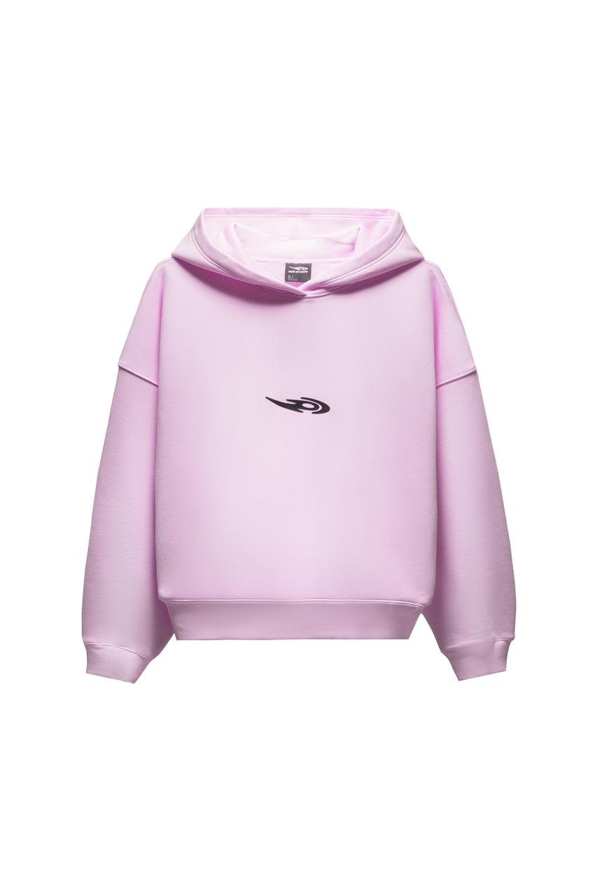 

Толстовка с капюшоном и логотипом из сердечника Bershka, розовый