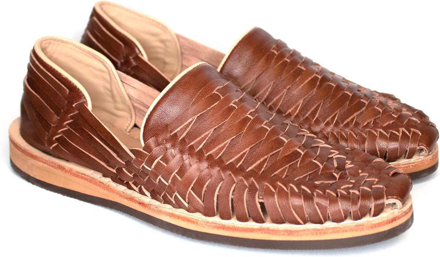 Мужские сандалии oTeii Huarache, мексиканские сандалии Huaraches для мужчин, ручной работы из премиальной кожи, Cognac — фото 2