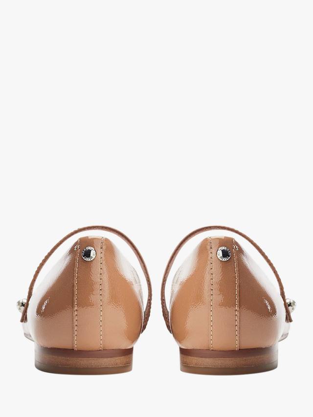Туфли-лодочки mary jane ballerina из лакированной кожи в цветочек Moda in Pelle, цвет Nude — фото 3