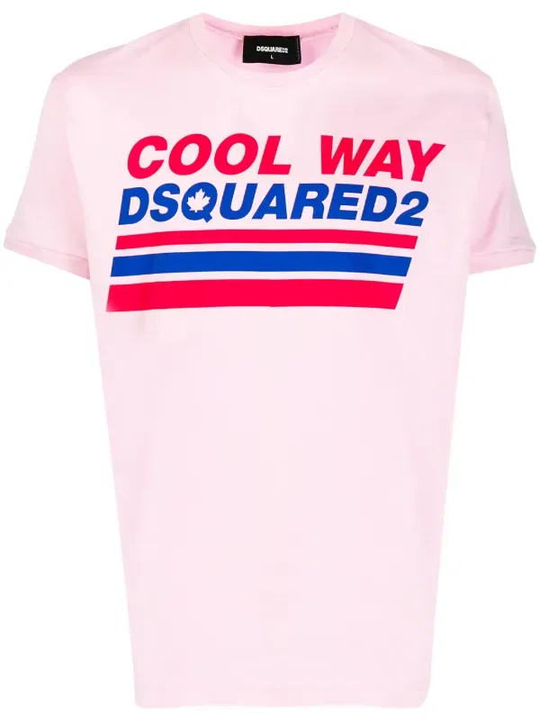 Крутая футболка с принтом Dsquared2, розовый