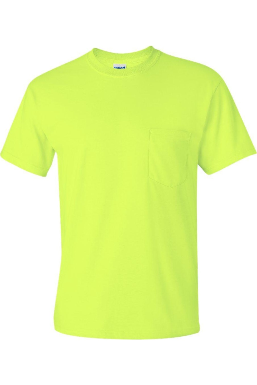 

Футболка Gildan Ultra Cotton с карманом, цвет safety green