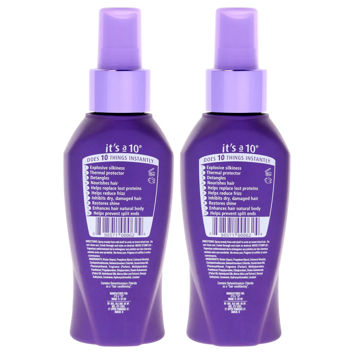 Кондиционер для волос Silk Express Miracle Silk Leave-In от Its A 10 (унисекс) - 118 мл - упаковка из 2 шт, Clear — фото 2