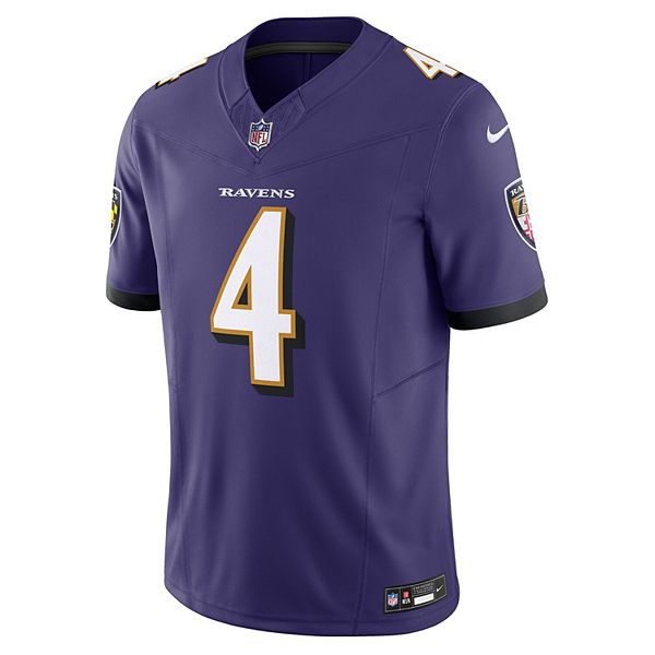 Мужская футболка Baltimore Ravens Vapor FUSE Limited с фиолетовым принтом Zay Flowers Nike — фото 3