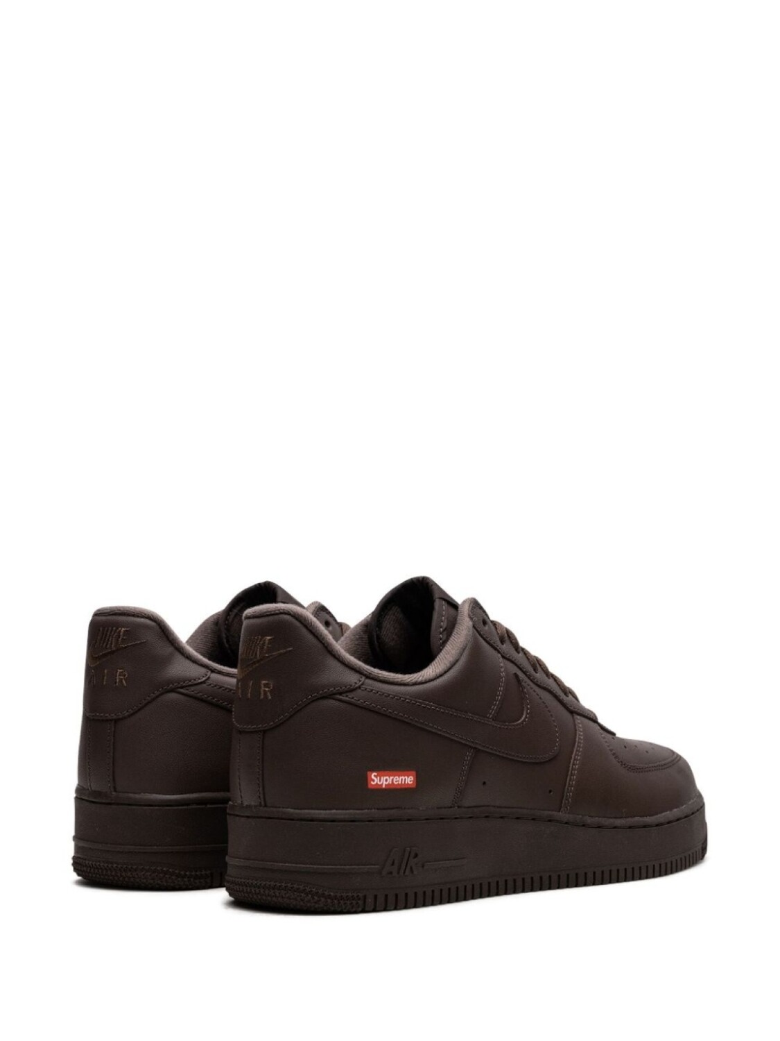 Nike кроссовки Air Force 1 Brown из коллаборации с Supreme, коричневый — фото 3