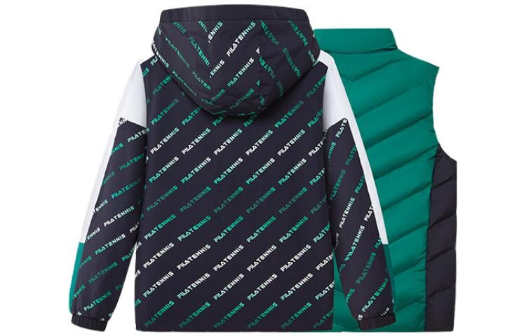 FILA Kids Пуховик/пуховик, цвет Set of 2 (green coat + green vest) — фото 2