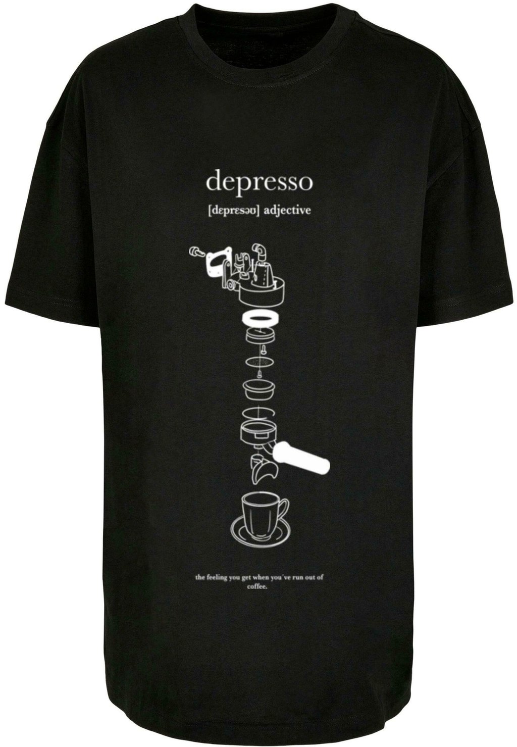 

Футболка с принтом DEPRESSO BOYFRIEND Mister Tee, черный