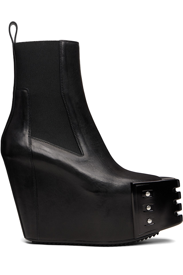 

Женские ботинки Grilled wedge beatle Chelsea Rick Owens, черный