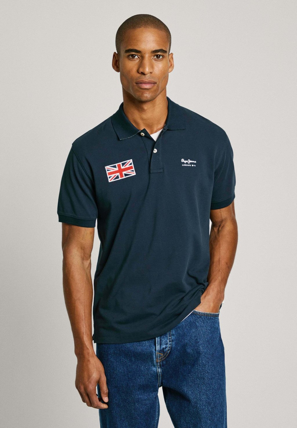 

Рубашка поло UNION Pepe Jeans, темно-синий