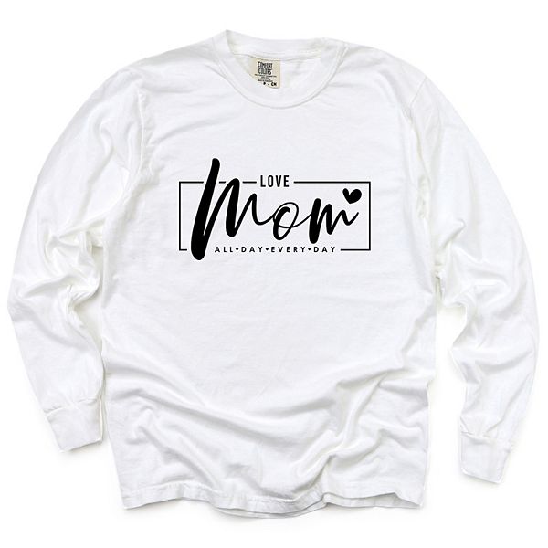 

Футболка Mom, love all day everyday garment dyed с длинным рукавом Simply Sage Market, White, Белый, Футболка Mom, love all day everyday garment dyed с длинным рукавом Simply Sage Market, White