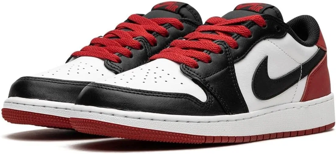 Кроссовки Air Jordan 1 Low, Nike, White/Black-Varsity Red — фото 2