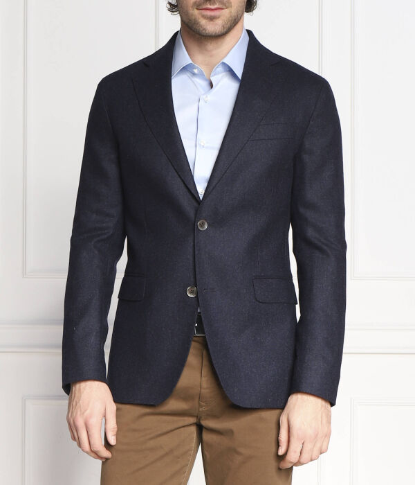 

Шерстяной пиджак эго блейзер Slim fit Oscar Jacobson, синий