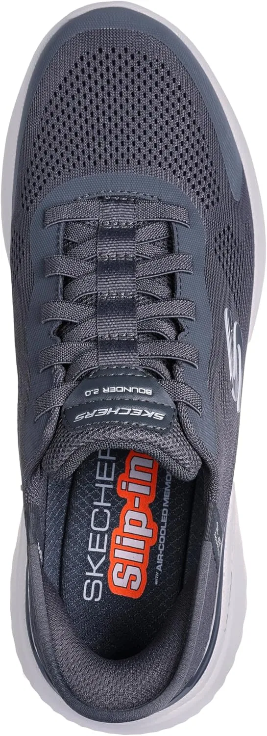 Мужские слипоны Skechers Bounder 2.0 Emerged, Darkgray — фото 3