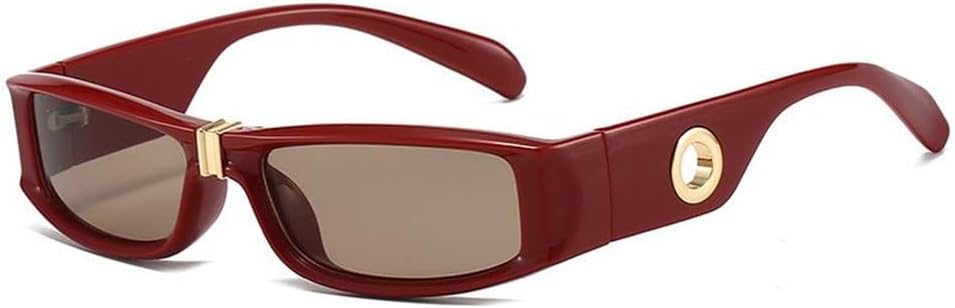 

Модные и универсальные солнцезащитные очки для мужчин и женщин, для путешествий на открытом воздухе, в уличном стиле, с защитой от УФ-излучения PRSTNN, Red Light Brown