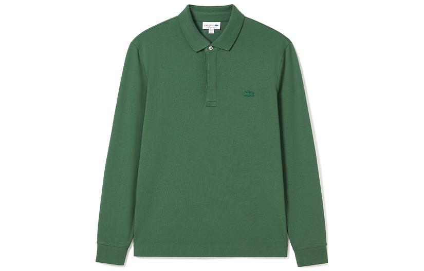 LACOSTE Футболка-поло мужская FW23 Crocodile Green — фото 4