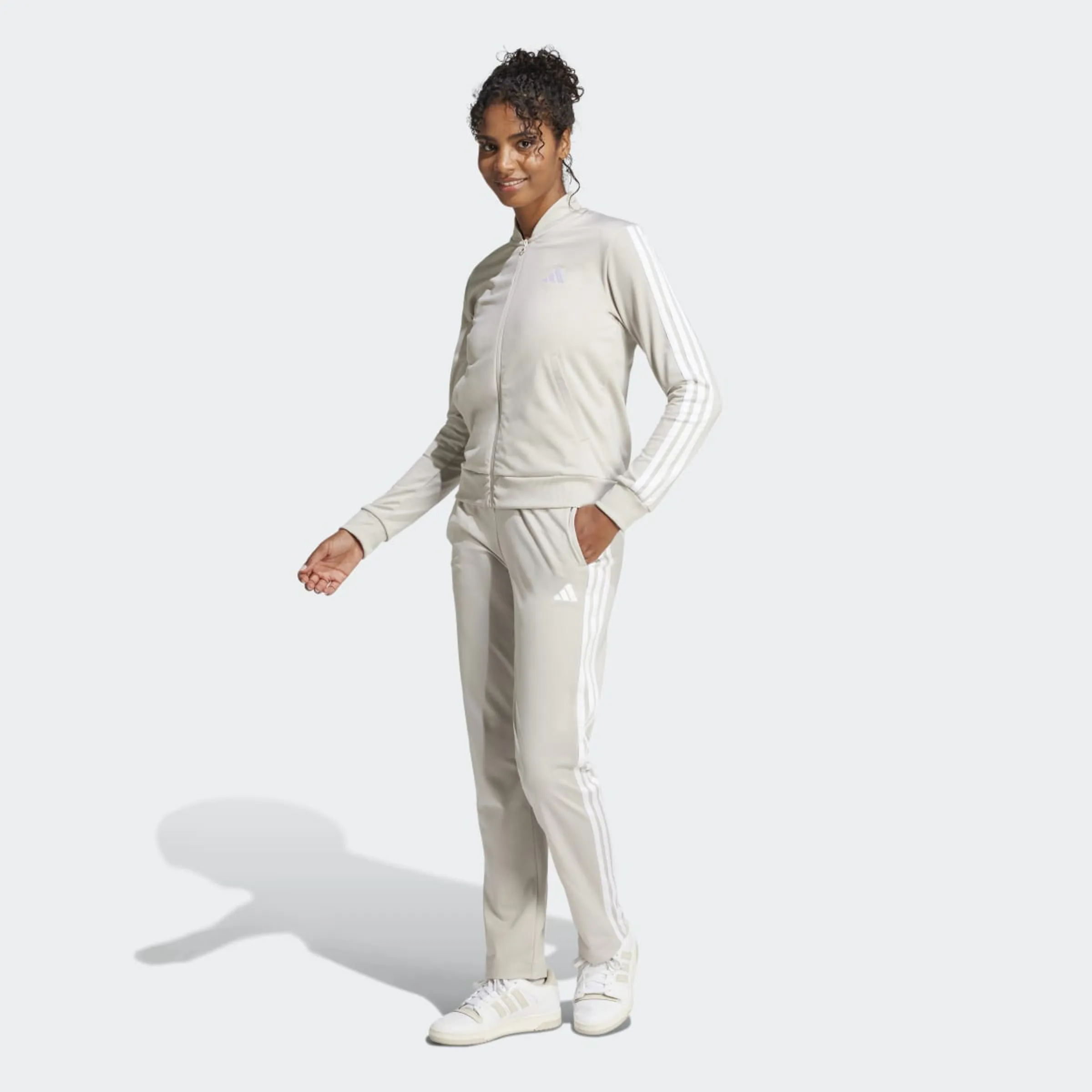 

Женский спортивный костюм Essentials 3 полоски Adidas, серый