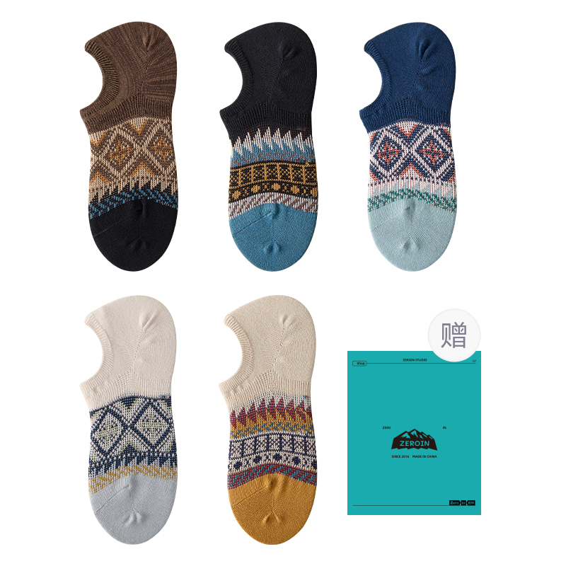 

Носков невидимки unisex набор из 5 пар ZEROIN, 1 Each Of 5 Colors