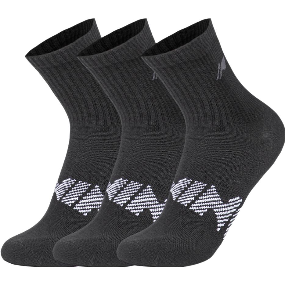 

Носки до середины голени LiNing Sports Life Collection, 3 пары унисекс, 3 Pack (Black+Black+Black)