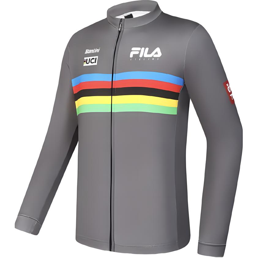 

Мужская серая футболка FILA для велоспорта