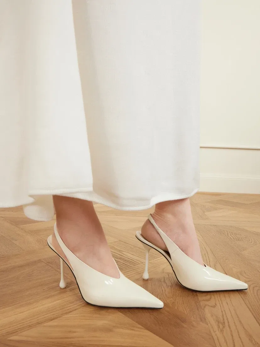 Туфли Isa 95 из лакированной кожи JIMMY CHOO, белый — фото 2