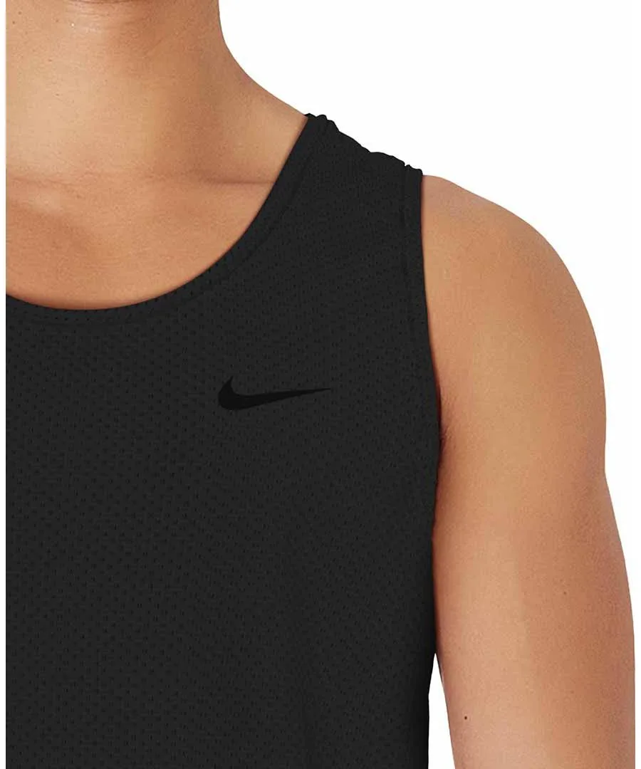 Мужской сетчатый купальник-майка без рукавов Nike, черный — фото 3