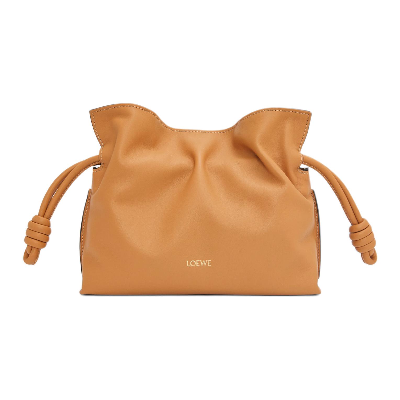 

Loewe Женская сумка-клатч Flamenco из кожи наппа, наплечная сумка, сумка через плечо, мини-клатч, теплый песочно-желтый цвет