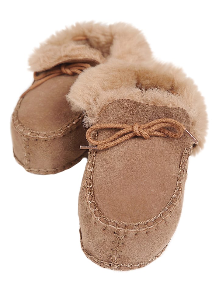 

Kaiser Naturfellprodukte Детские кожаные тапочки "2000" коричневого цвета