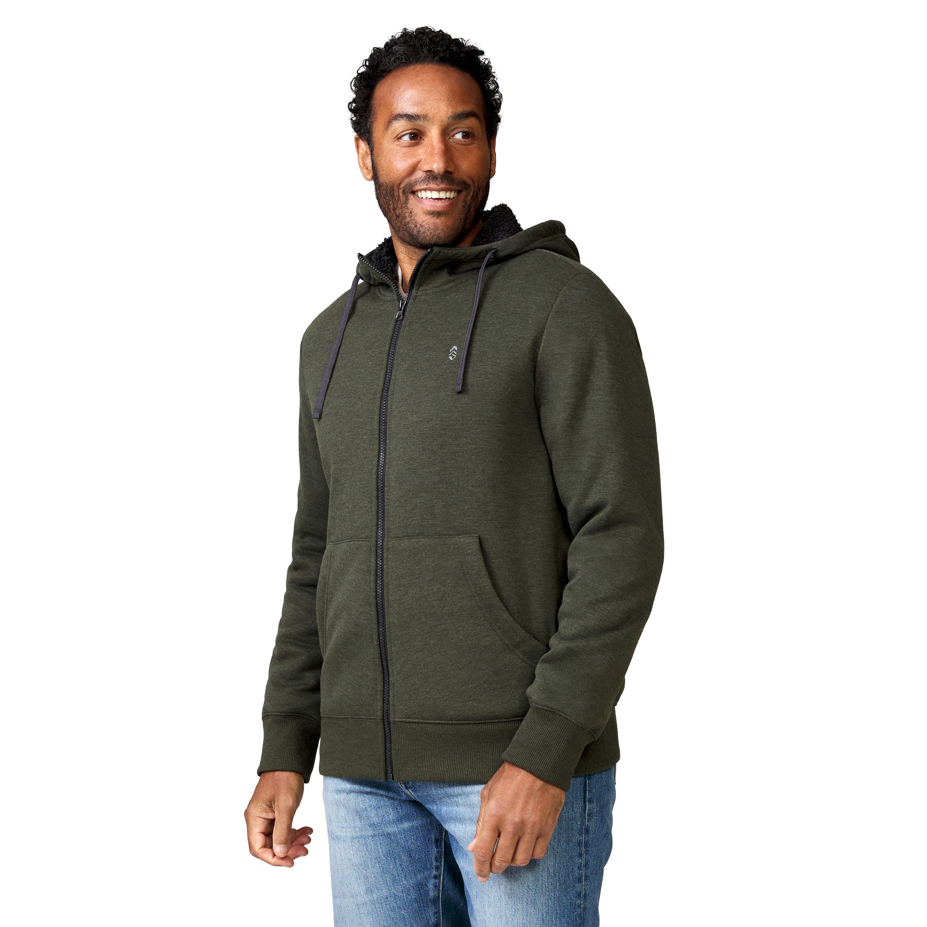 

Толстовка Free Country с капюшоном для всех, цвет dark olive heather
