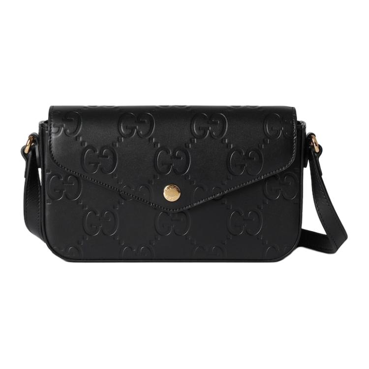 

Gucci Кожаная сумка через плечо, мини-сумка-кроссбоди, унисекс, черная