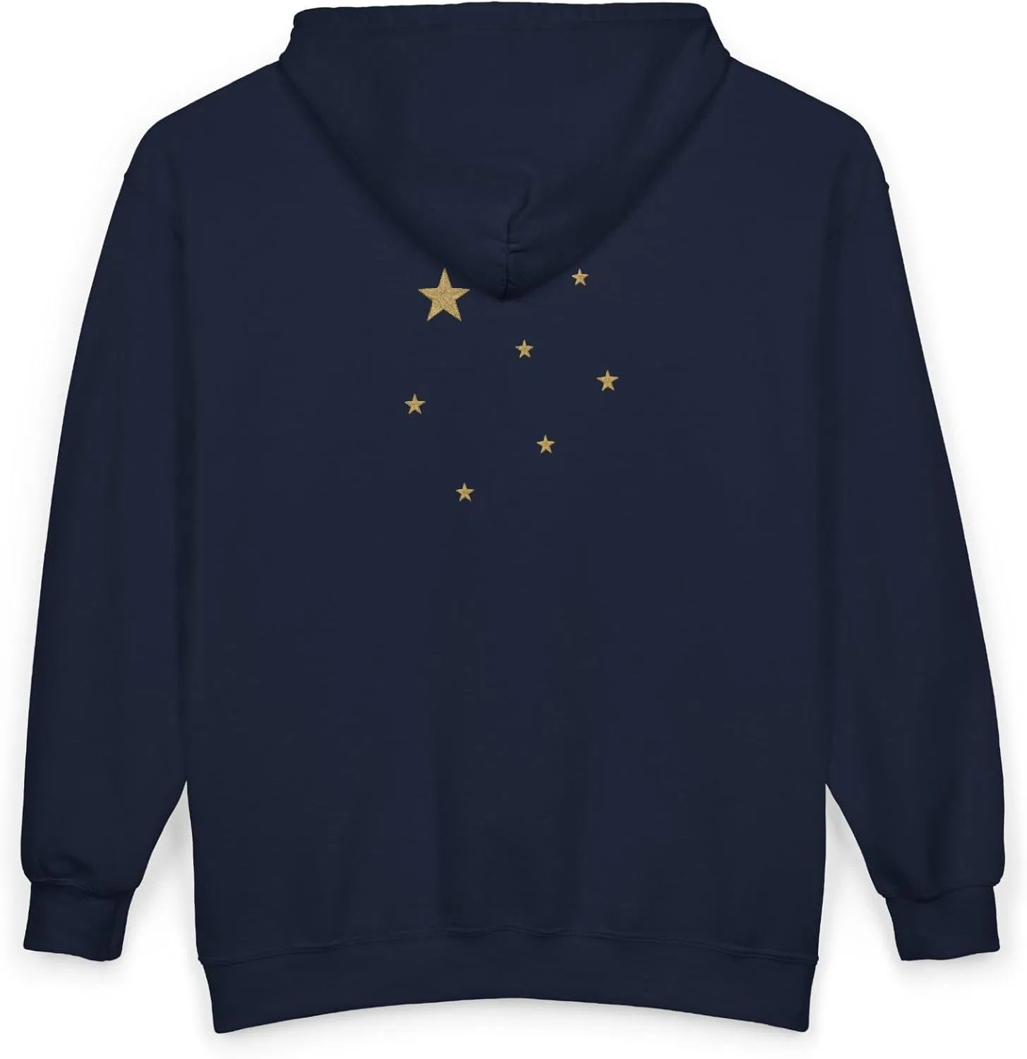 Худи на молнии Golden Constellation - минималистичный дизайн со звездами на спине, унисекс, черное, в стиле уличной моды "Небесная эстетика", "Галактика"