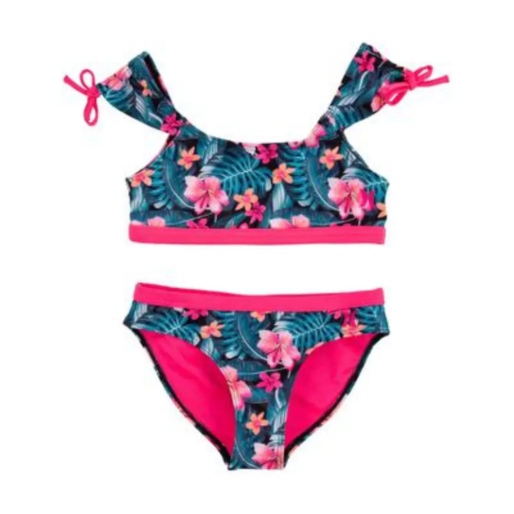 Детский купальник-танкини Hurley 2-Piece Set Multi UPF 50+ с укороченным топом и защитой от ультрафиолета (UPF 50+) DDR289 — фото 2