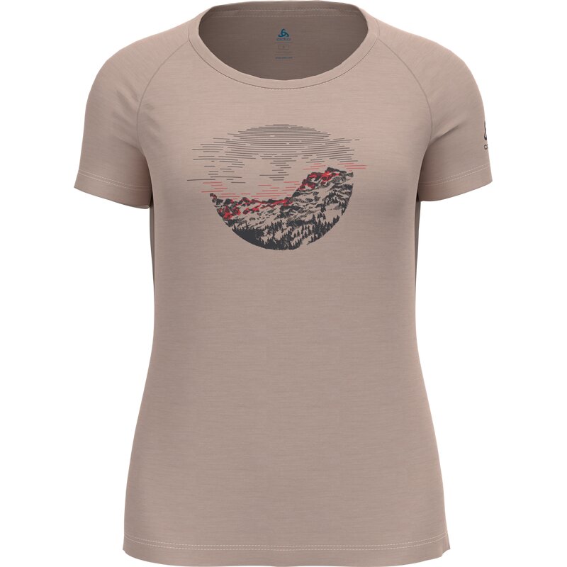 

Футболка с круглым вырезом, s/s ascent p Odlo, лиловый