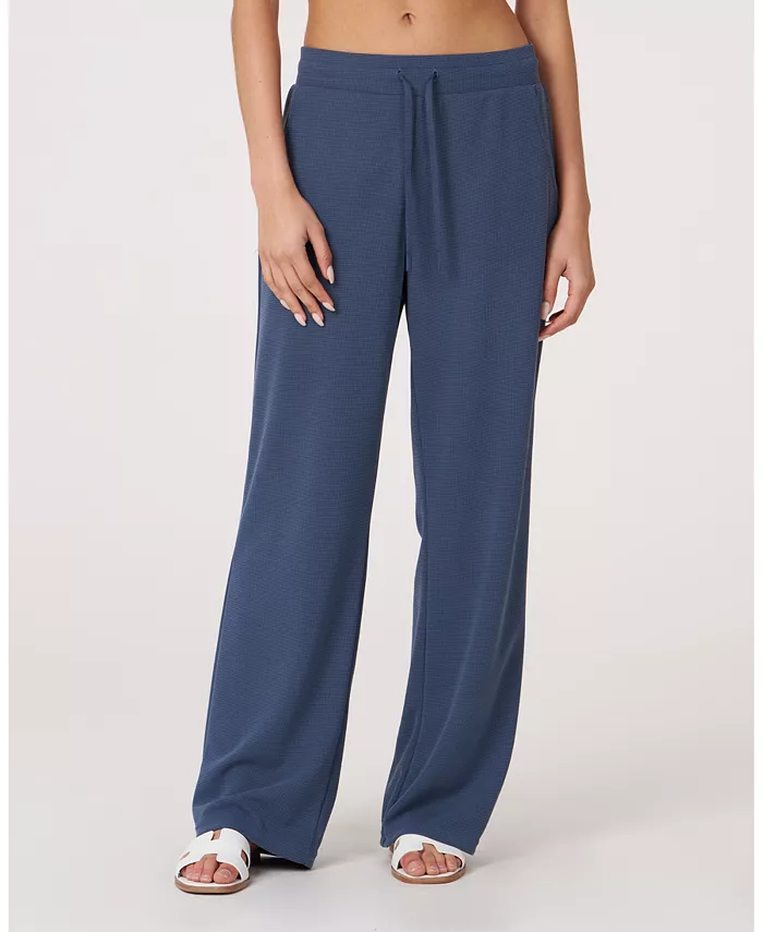 

Женские вафельные брюки Retreat Wide Leg 30 дюймов Rebody Active, синий