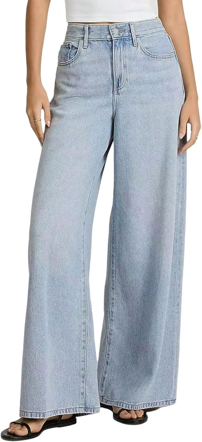 

Женские джинсы Mid Rise Straight Leg 2026 QLAUYIOE