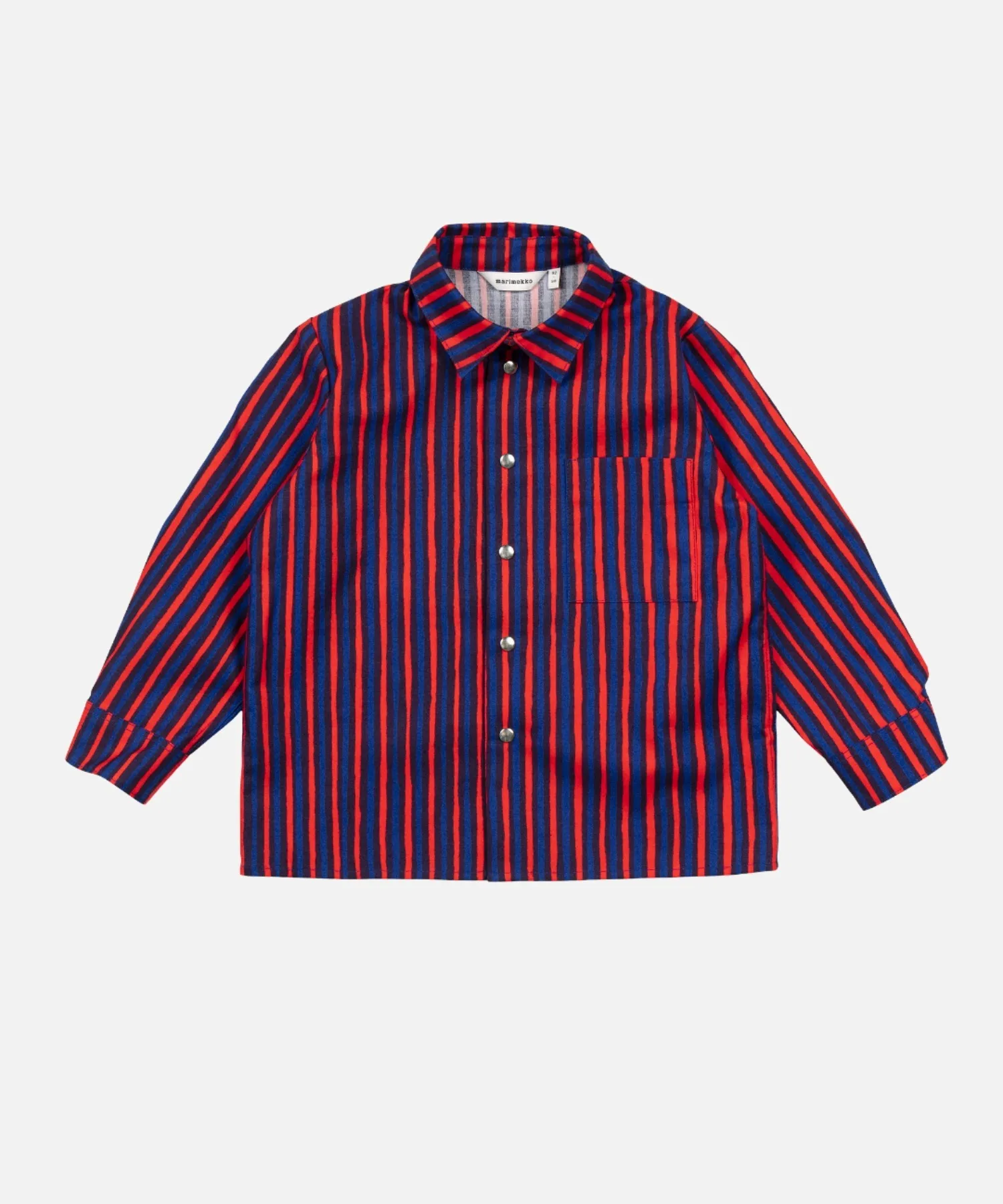 Детская рубашка Marimekko Vinkke Piccolo в полоску тёмно-синяя