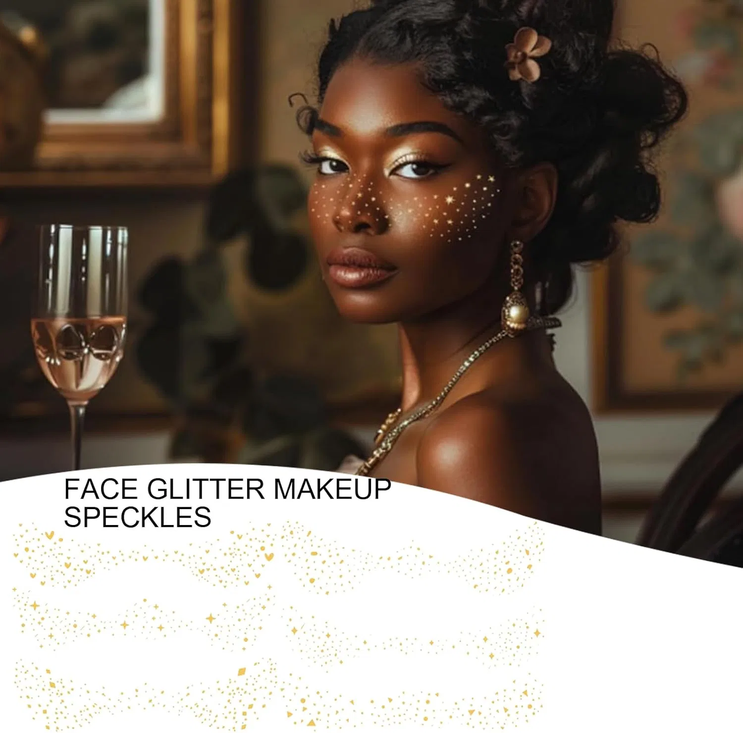 Блестки для лица 6 шт набор, Body Glitter, белый — фото 3