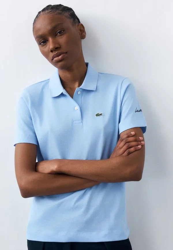 Рубашка поло Lacoste Light Blue, Классическая, Голубая