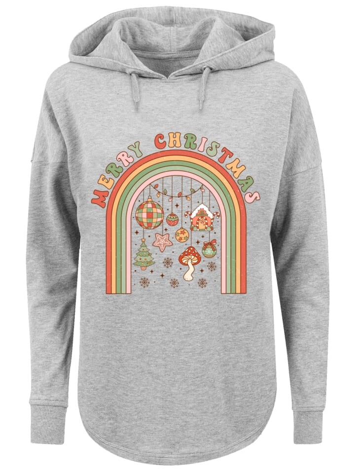 

Пуловер F4NT4STIC Oversized Hoodie Merry Weihnachten Cozy Vibes, серый