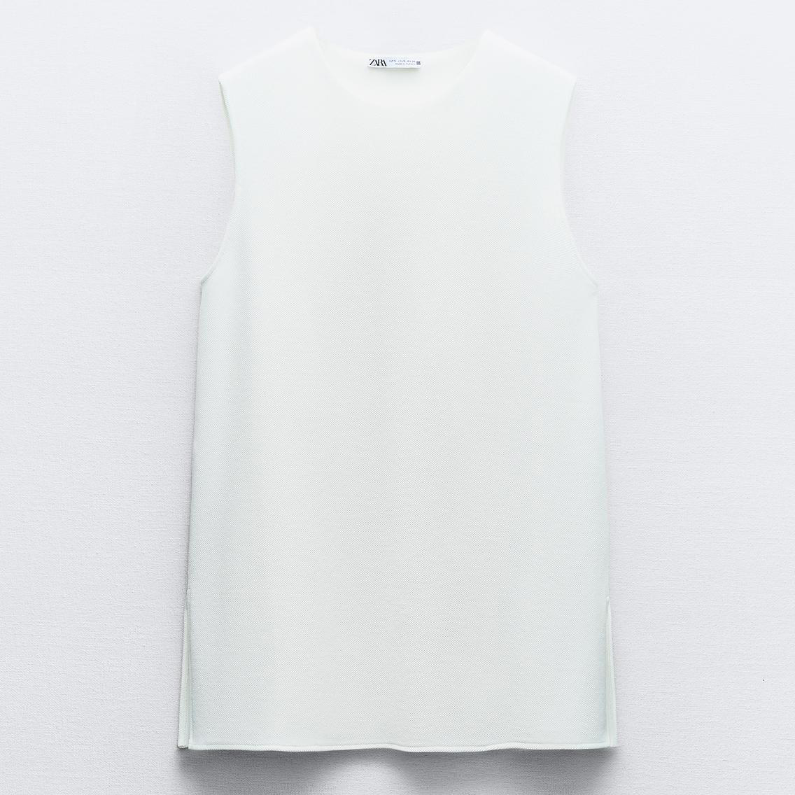 

Топ Zara Sleeveless Soft, экрю