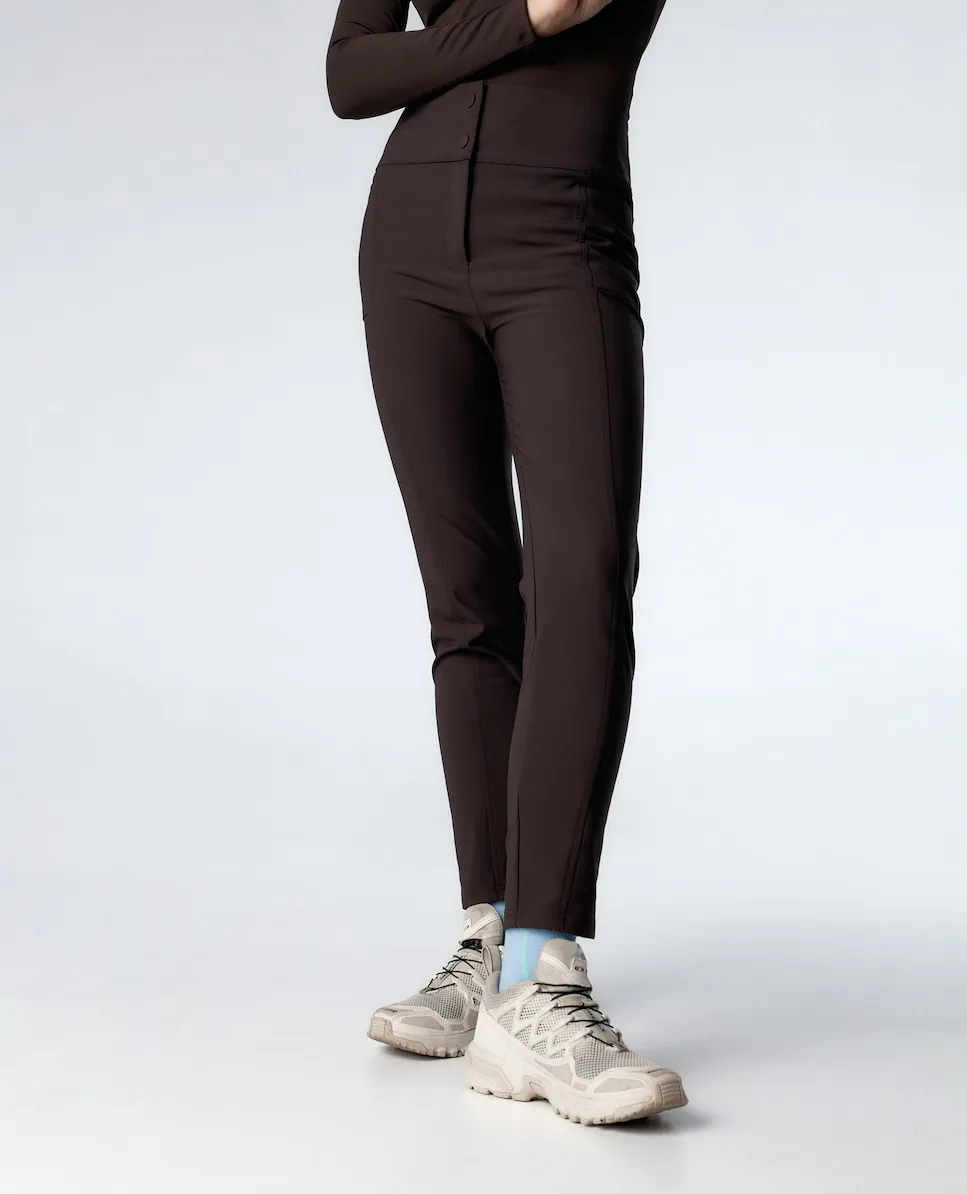 

Женские спортивные леггинсы с плоской эластичной резинкой и высокой поддержкой Black Limba, коричневый