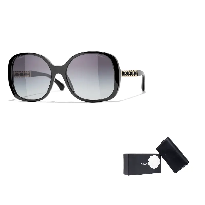 

CHANEL Квадратные солнцезащитные очки, Black