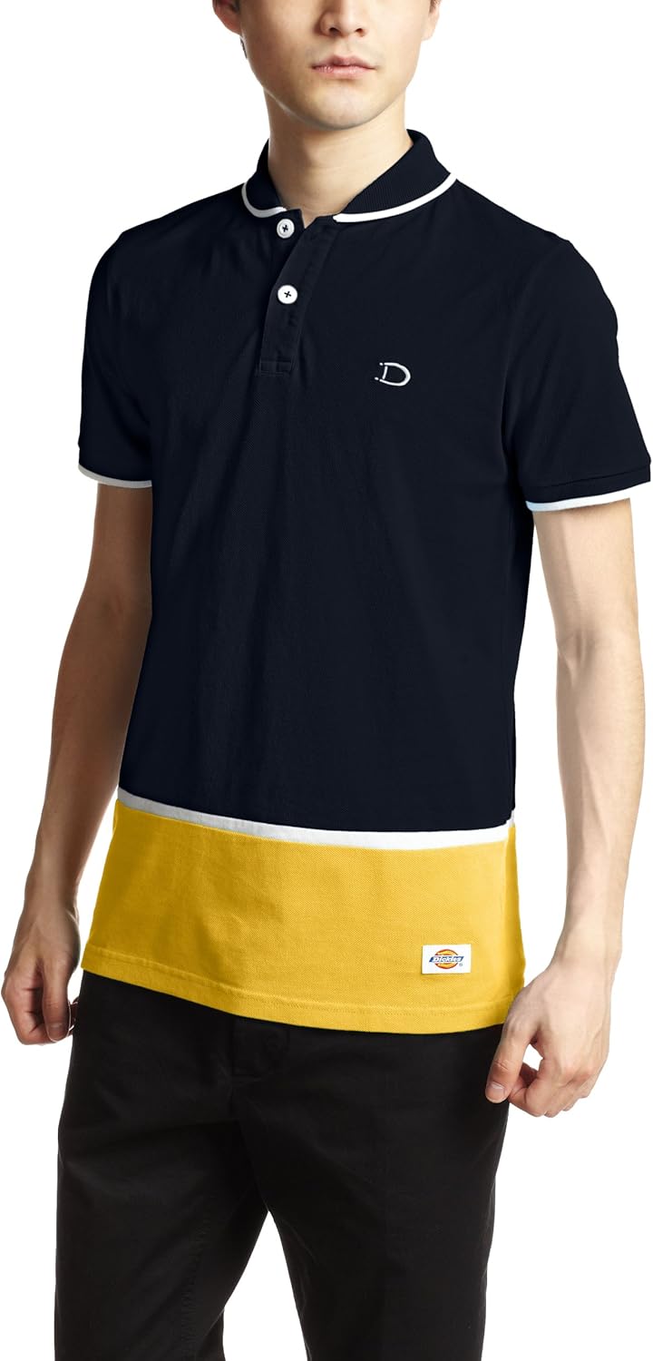 

Мужская рубашка-поло Dickies с воротником из люфы, короткий/короткий, темно-синий