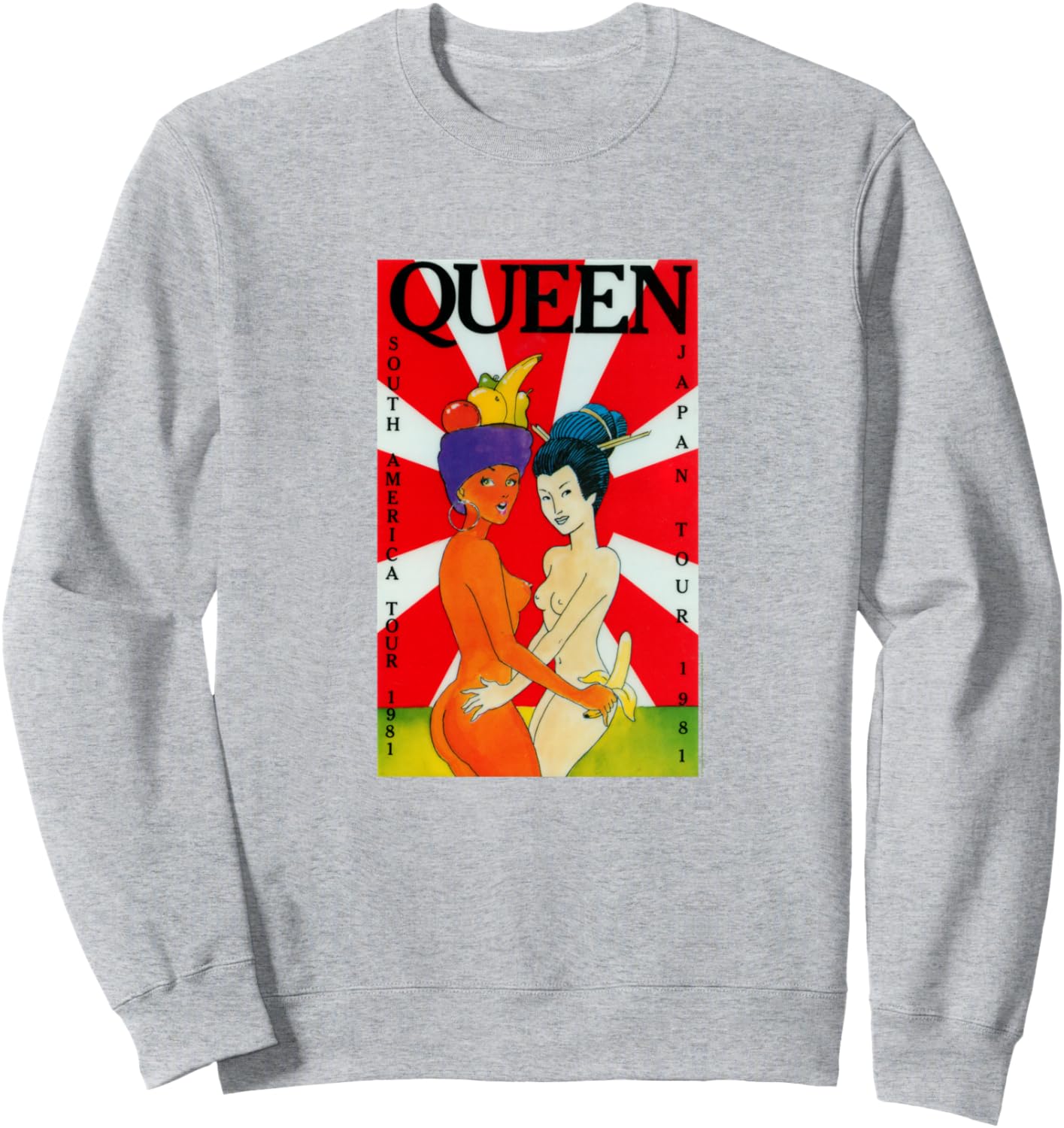 

Официальная толстовка Queen для южноамериканского и японского турне 1981 года, серая, Серый, Официальная толстовка Queen для южноамериканского и японского турне 1981 года, серая