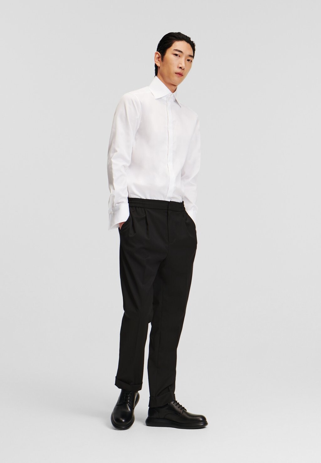

Чиносы CASUAL WOOL-BLEND KARL LAGERFELD, черный