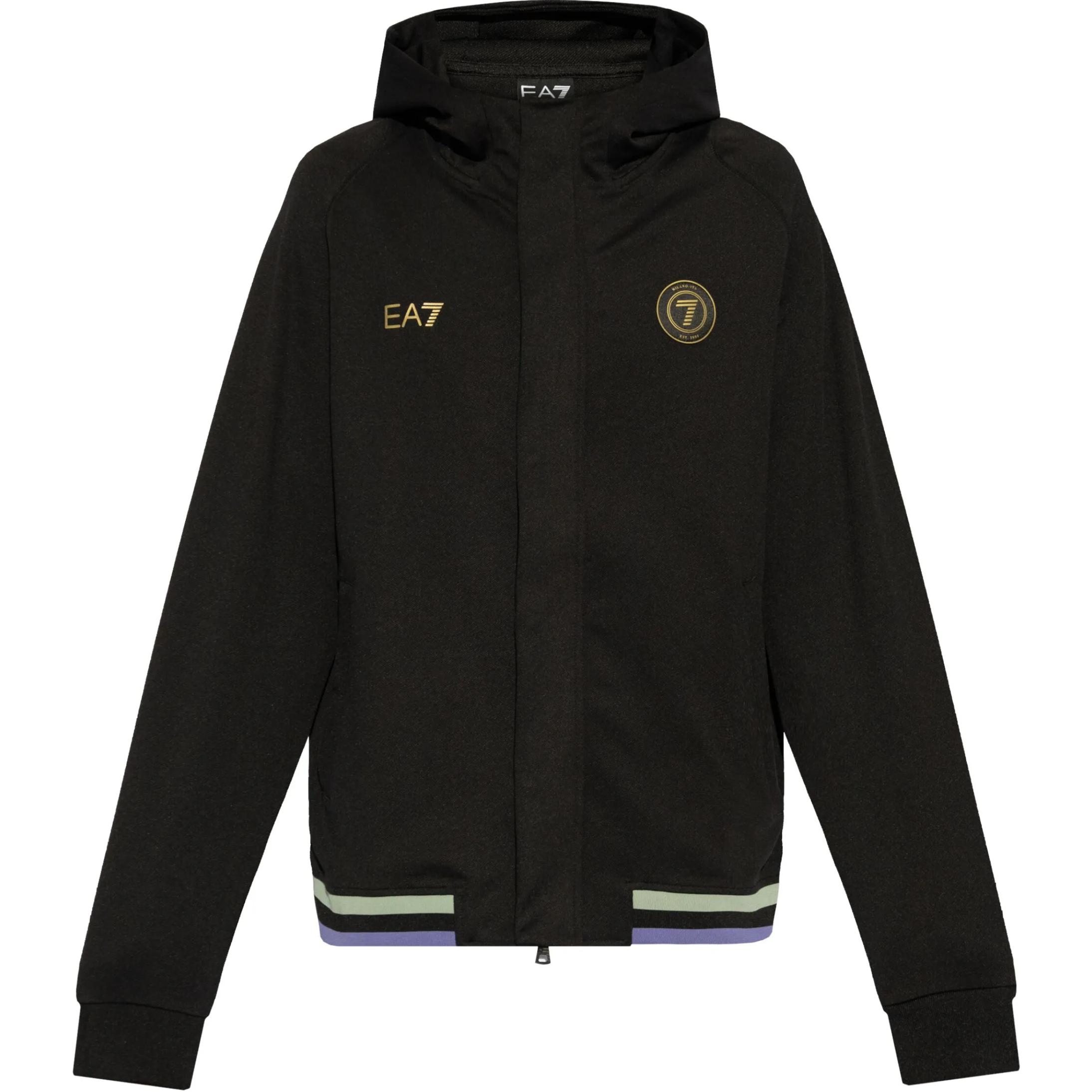 

Куртка с принтом логотипа Ea7 EMPORIO ARMANI, черный