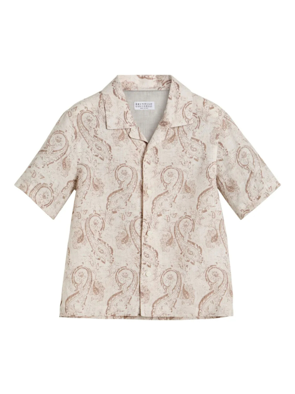 

Детская рубашка Brunello Cucinelli с принтом пейсли Brunello Cucinelli Kids, нейтральный